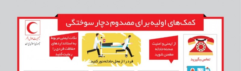کمک های اولیه برای مصدوم دچار سوختگی